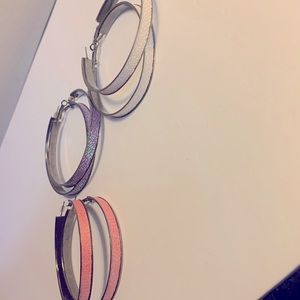 3 pairs of coloured hoops for $6